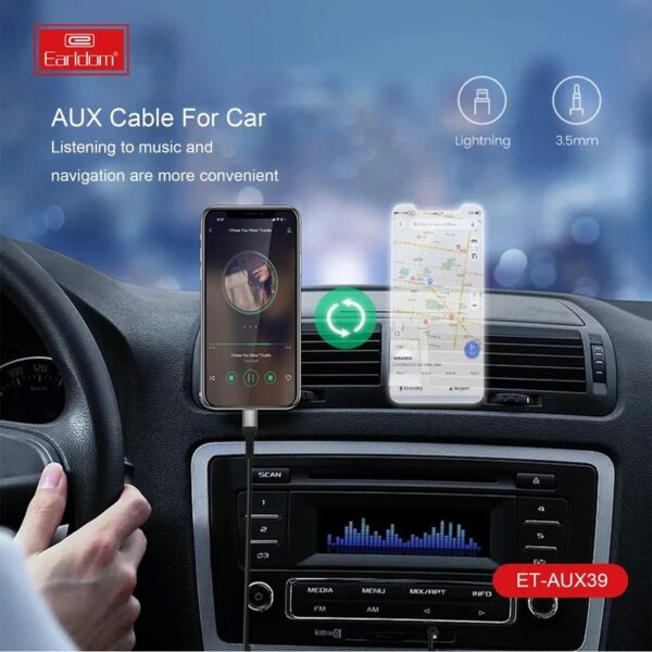 کابل AUX ارلدام مدل ET-AUX 39 طول 1 متر - Image 2