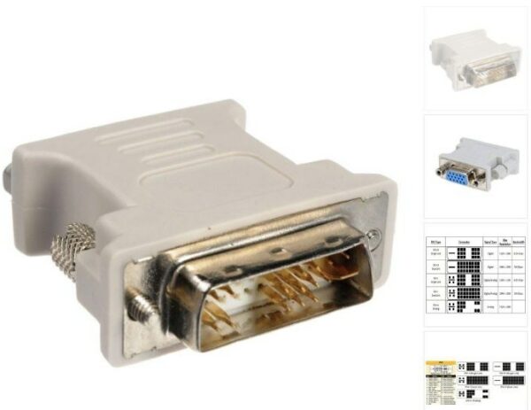 تبدیل DVI نری به VGA مادگی DVI M to VGA F